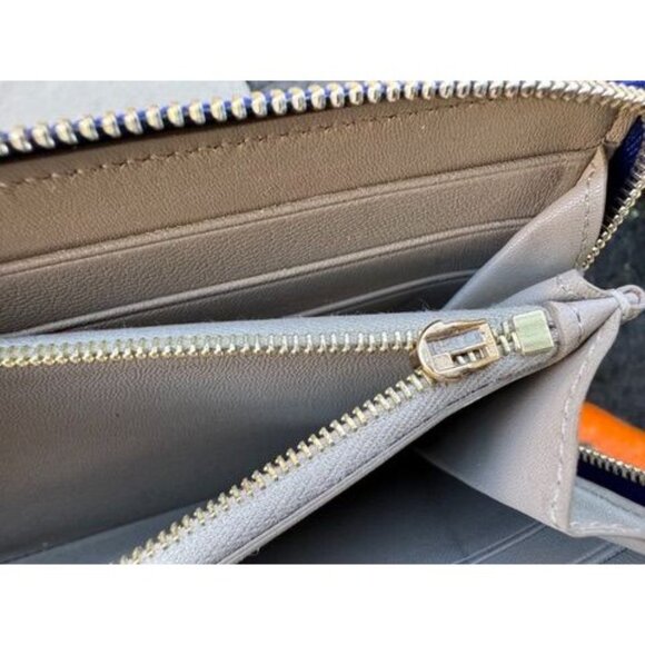 Celine Long Zip Around Wallet Blue Leather - Picture 10 of 12
